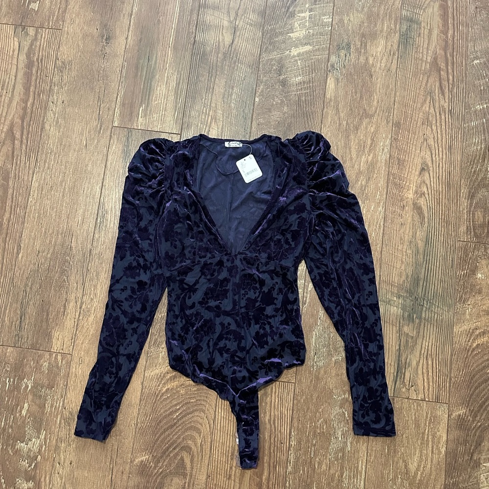 Free People Magic Hour Bodysuit Deep Sea Size Small - Picture 3 of 6